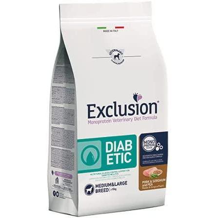 Exclusion Diet Diabetic Maiale e Sorgo Medium/Large 2kg Exclusion Diet Diabetic Maiale e Sorgo Medium/Large 2kg